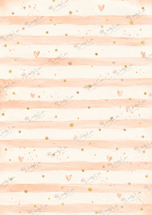 A4 Single Sheet - Butterfly Kisses & Quirky Wishes - Sunset Confetti