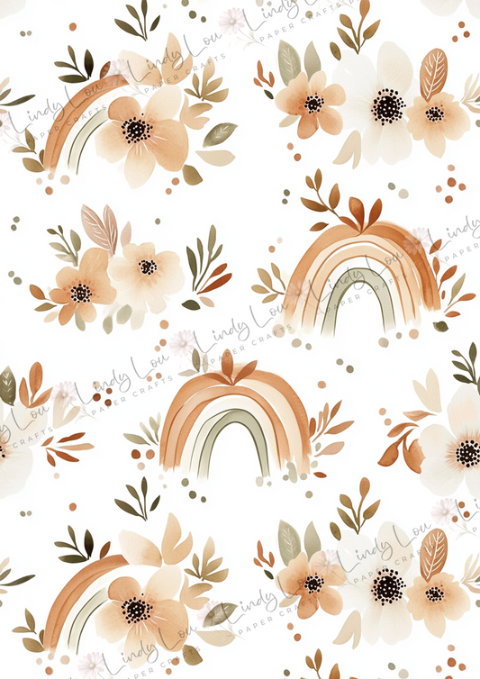 A4 Single Sheet - Boho Baby - Harvest Rainbows