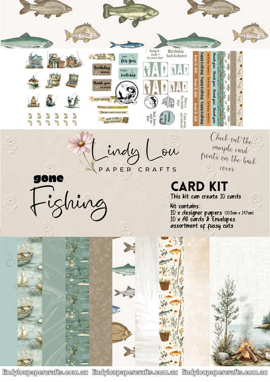A6 Card Kit - Gone Fishing