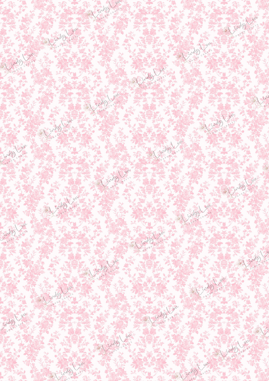 A4 Single Sheet - Sweet Baby Girl - Rosy Toile