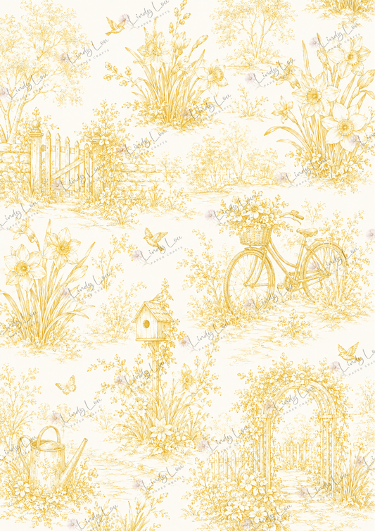 A4 Single Sheet - Mum's Daffodils - Daffodil Garden Toil