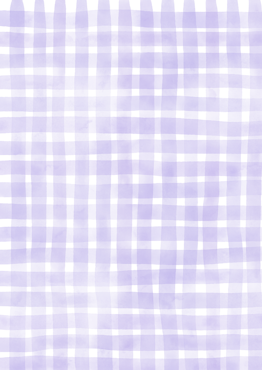 A4 Single Sheet - Princess Ellie - Lavener Check