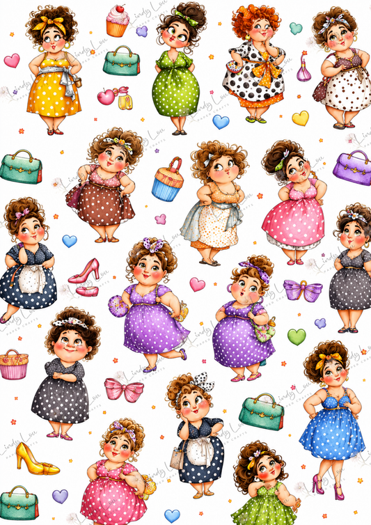 A4 Single Sheet - Devine Divas - Lovely Ladies