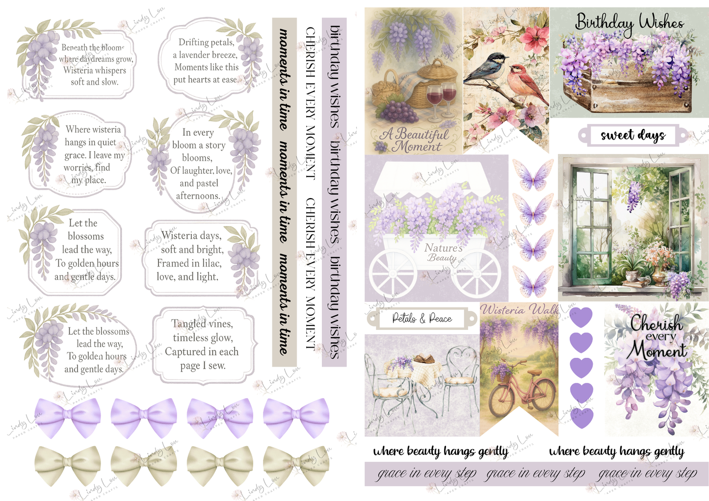 A4 Paper Collection - Wisteria Walk