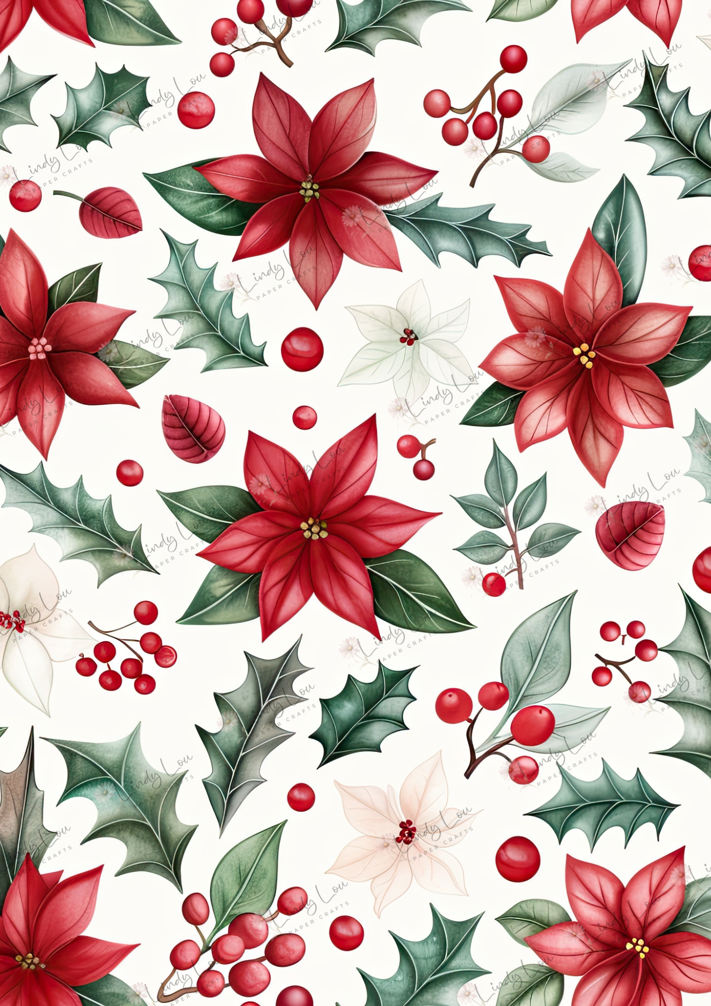 A4 Single Sheet - Aussie Christmas - Christmas Garden