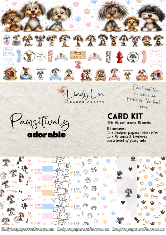 A6 Card Kit - Pawsitively Adorable