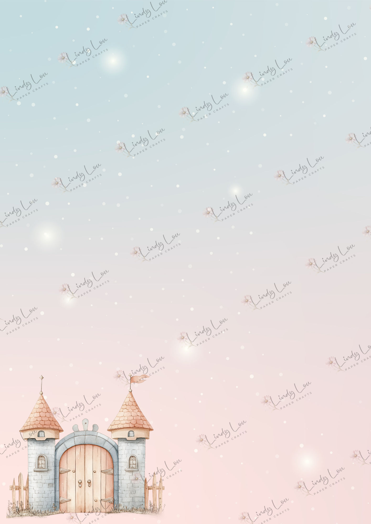 A4 Single Sheet - Knights & Dragons - Starlit Castle