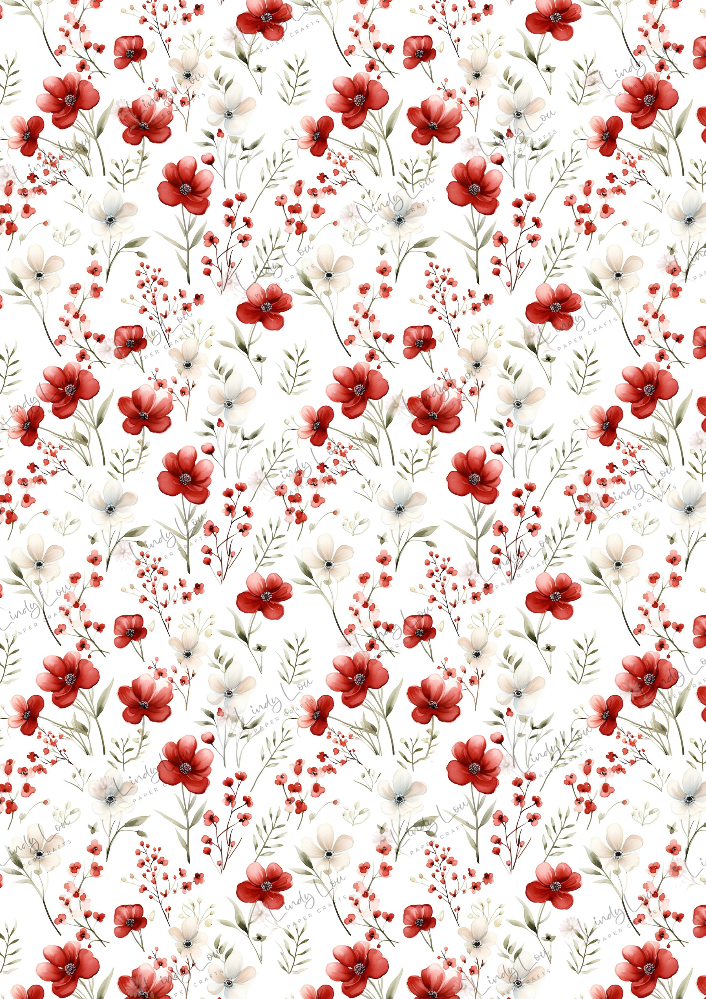 A4 Single Sheet - Ballerina Blossoms - Poppy Dance