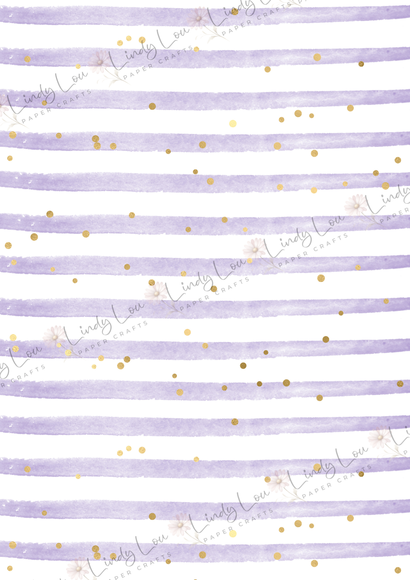 A4 Single Sheet - Butterfly Kisses & Quirky Wishes - Lilac Twinkle