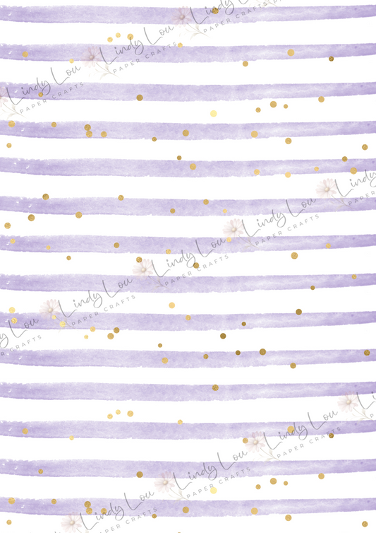 A4 Single Sheet - Butterfly Kisses & Quirky Wishes - Lilac Twinkle