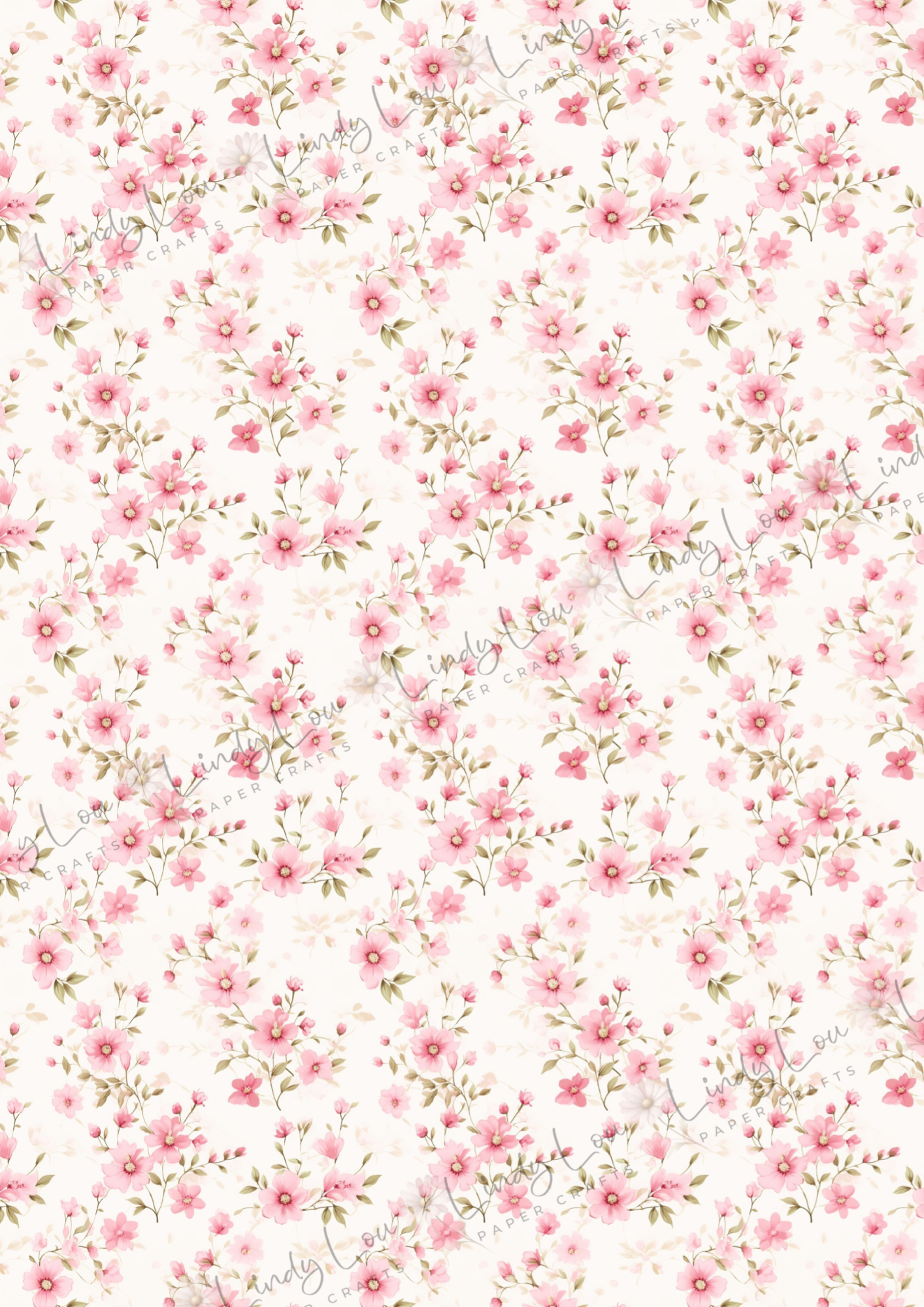 A4 Single Sheet - Cute Little Cowgirl - Prairie Blossoms