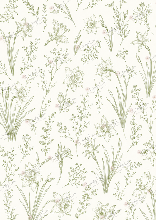A4 Single Sheet - Mum's Daffodils - Daffodil Love