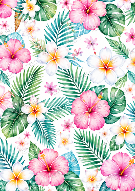 A4 Single Sheet - Beach Day Buddies - Island Blooms