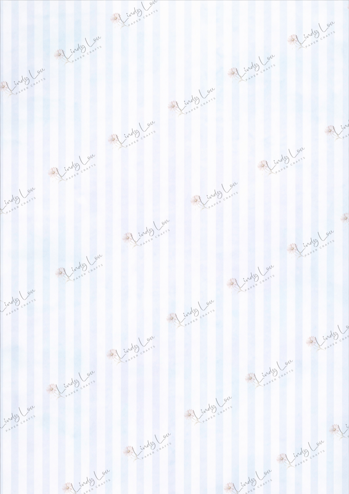 A4 Single Sheet - Whispers in Blue -  Petals & Stripes (no image)