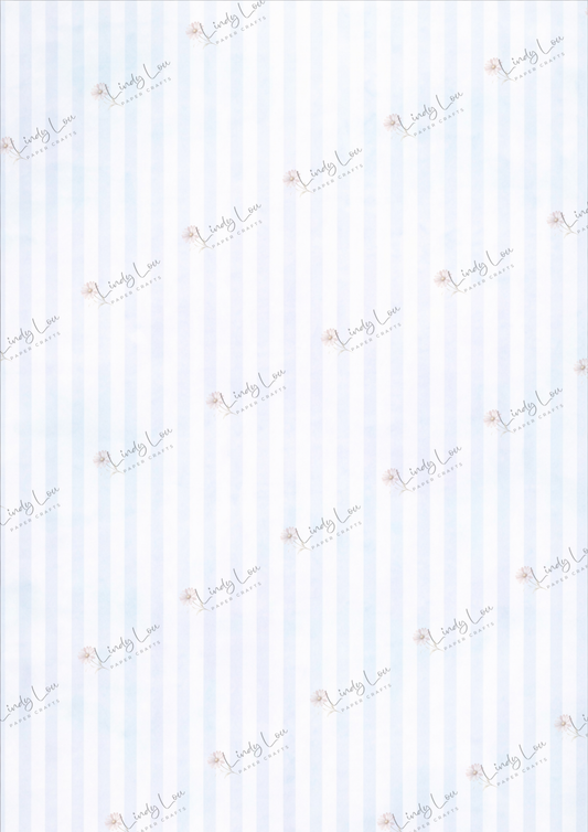 A4 Single Sheet - Whispers in Blue -  Petals & Stripes (no image)
