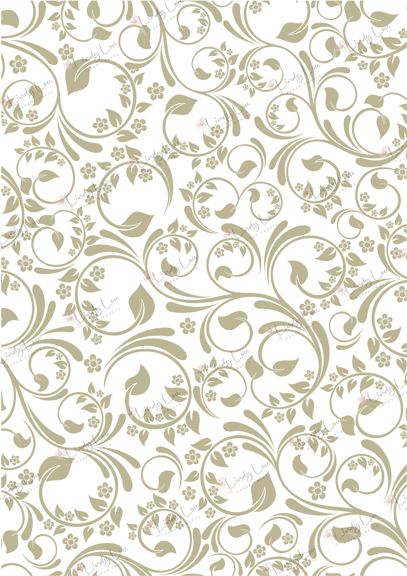 A4 Single Sheet - Summer Florals - Summer Swirls