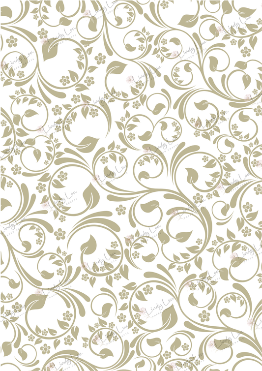 A4 Single Sheet - Summer Florals - Summer Swirls