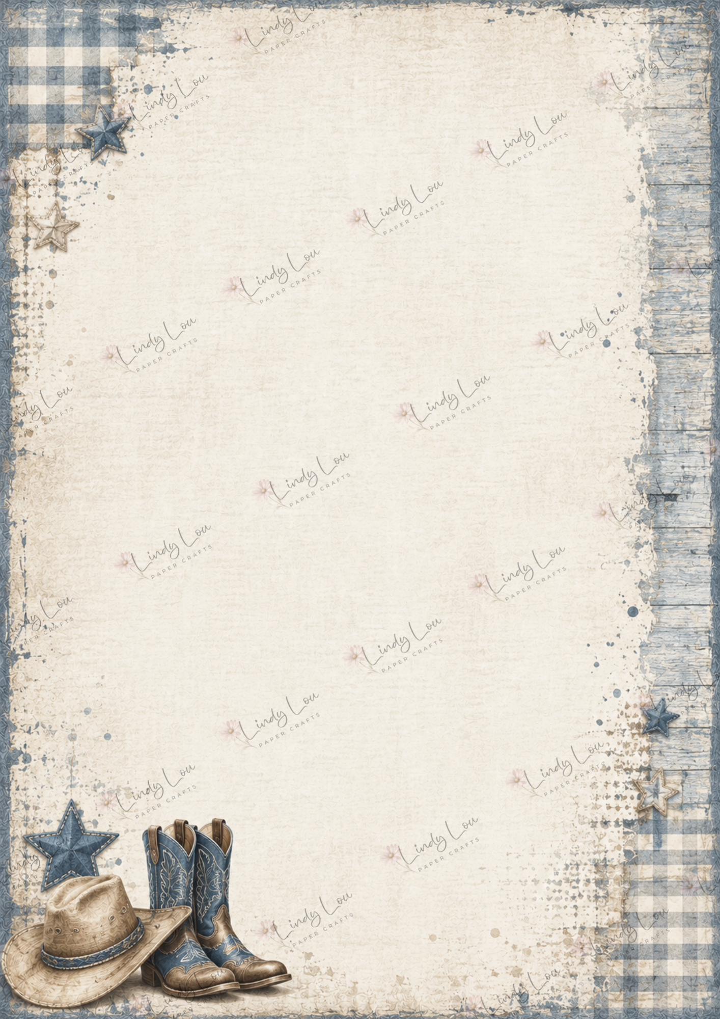 A4 Single Sheet - Giddy up Cowboy - Cowboy Life