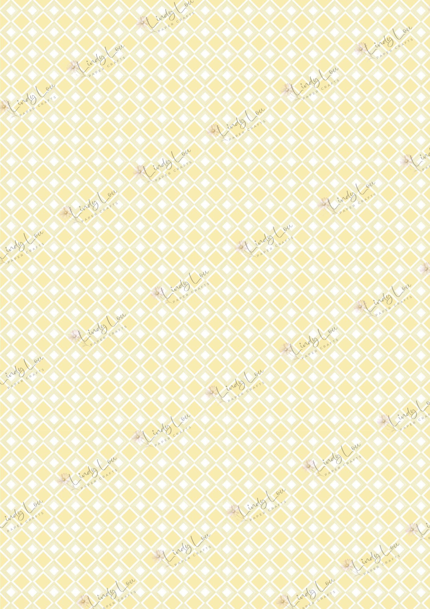 A4 Single Sheet - Buttercream Blooms - Buttercream Lattice