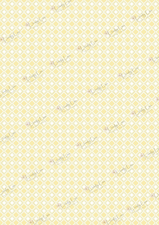 A4 Single Sheet - Buttercream Blooms - Buttercream Lattice