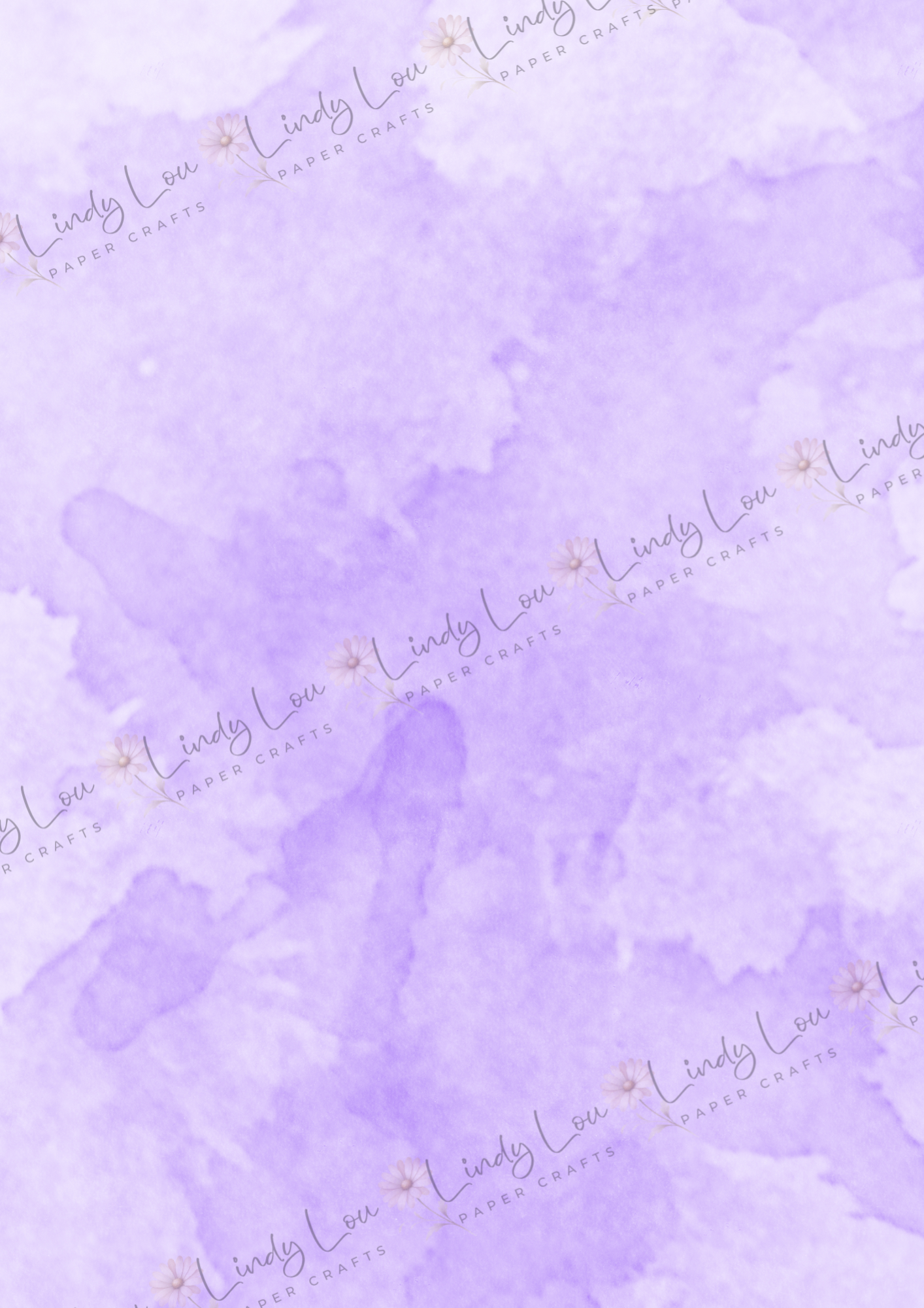 A4 Single Sheet - Butterfly Kisses & Quirky Wishes - Lilac Whisper