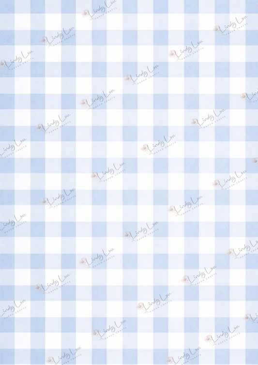 A4 Single Sheet - Little Goose Adventures - Blue Gingham