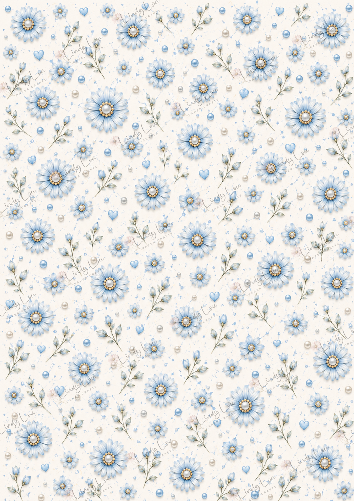 A4 Paper Pack - a Little bit of Pretty - Blue