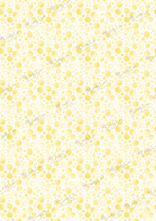 A4 Single Sheet - Buttercream Blooms - Buttercream Bubbles