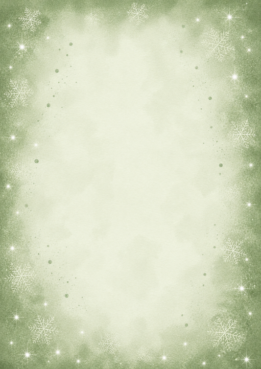 A4 Single Sheet - Aussie Christmas - Christmas Tinsel Green