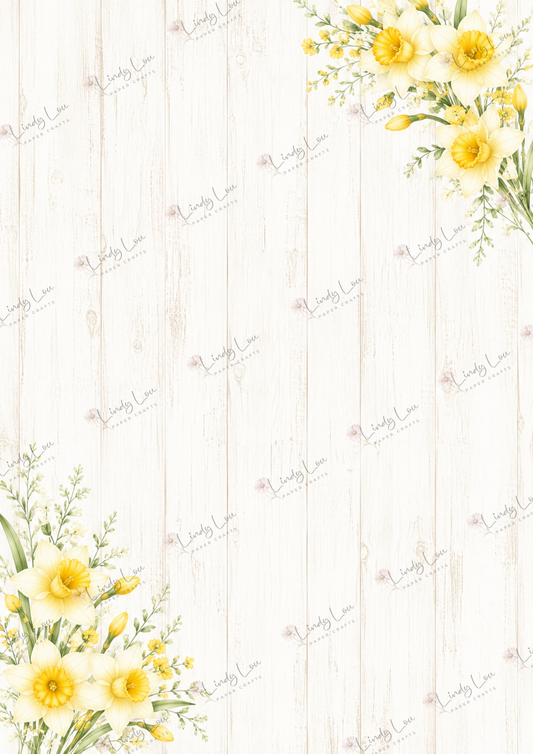 A4 Single Sheet - Mum's Daffodils - Garden Corners