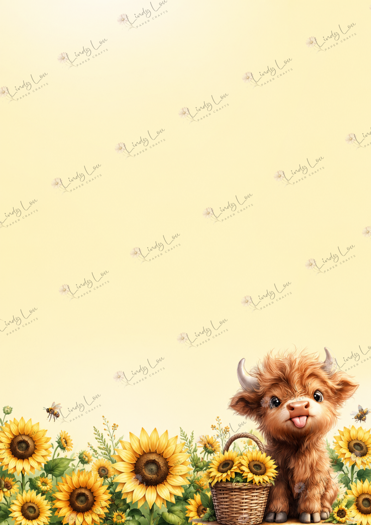 A4 Single Sheet - Sunshine & Moo - Little Miss Sunshine
