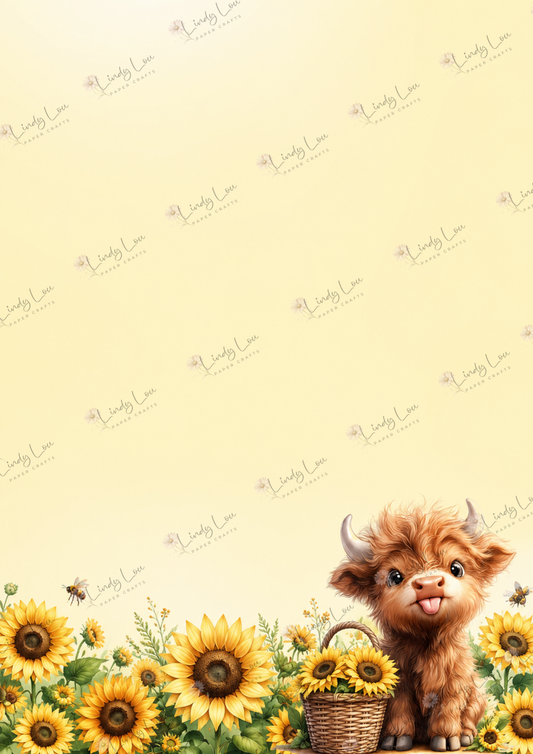 A4 Single Sheet - Sunshine & Moo - Little Miss Sunshine