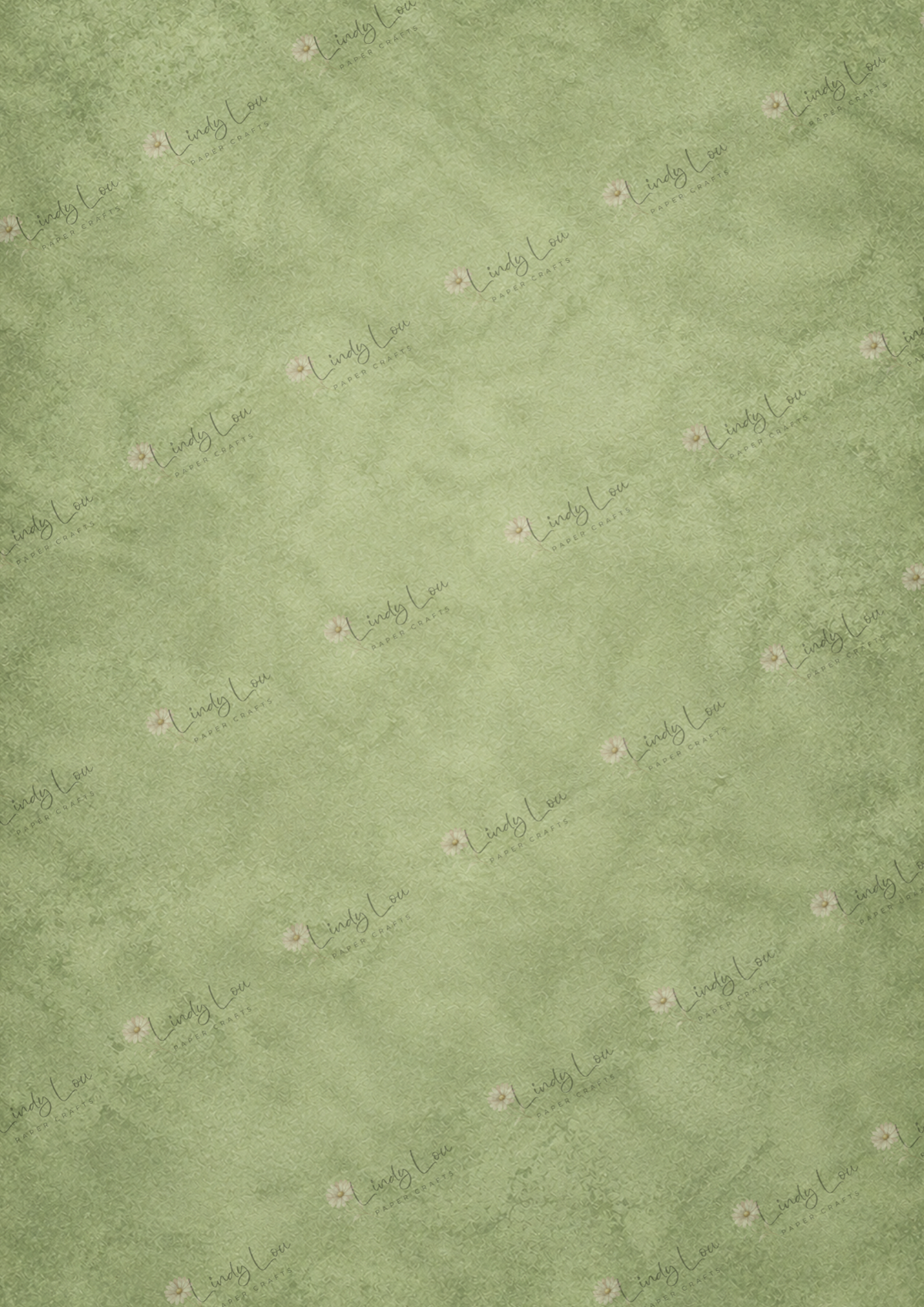 A4 Single Sheet - Christmas Past - Mistletoe Green