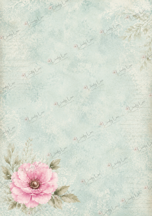 A4 Single Sheet - Blooming Grace - Vintage Blossom
