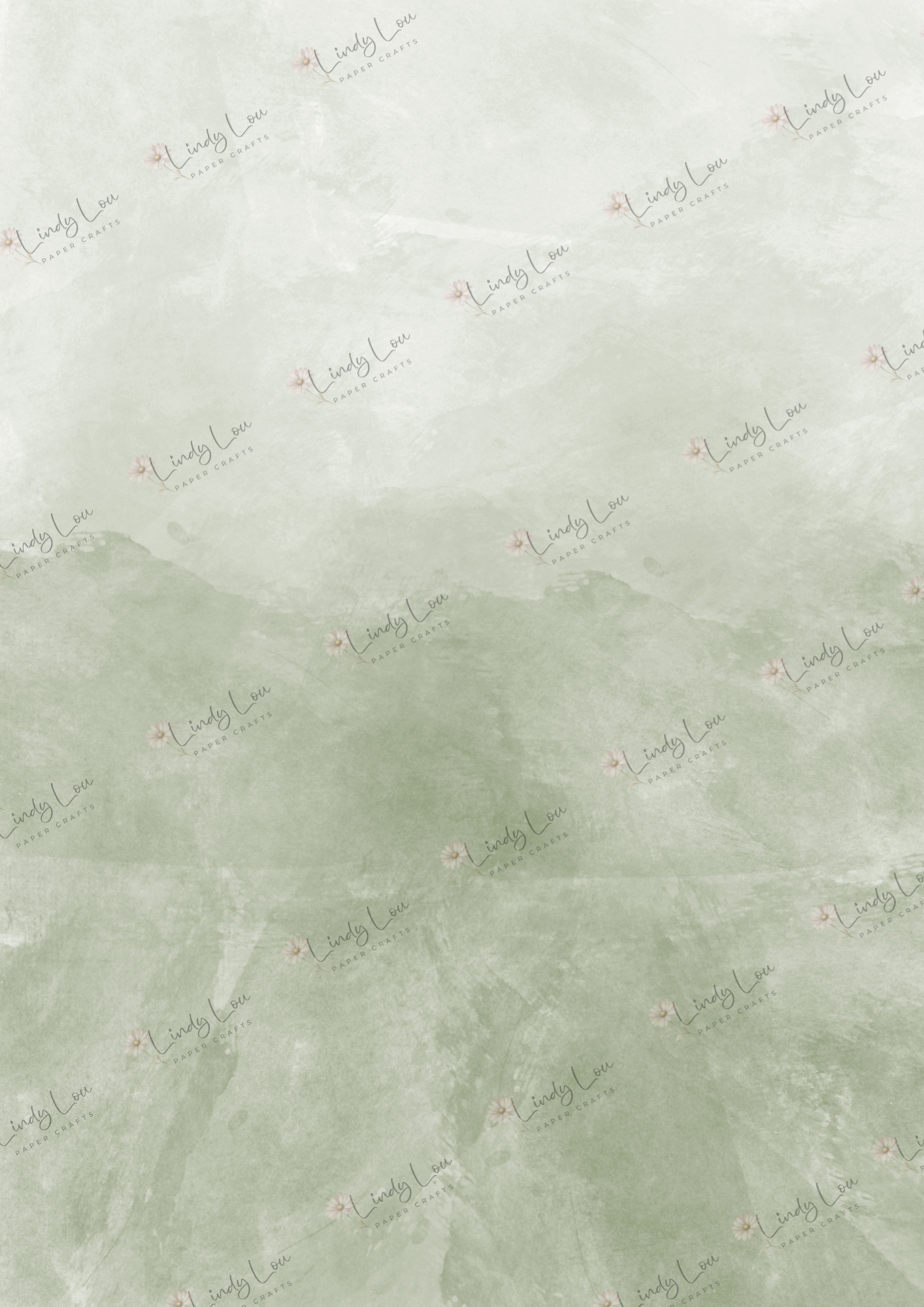 A4 Single Sheet - Tiptoe Through The Tulips - Green Blush