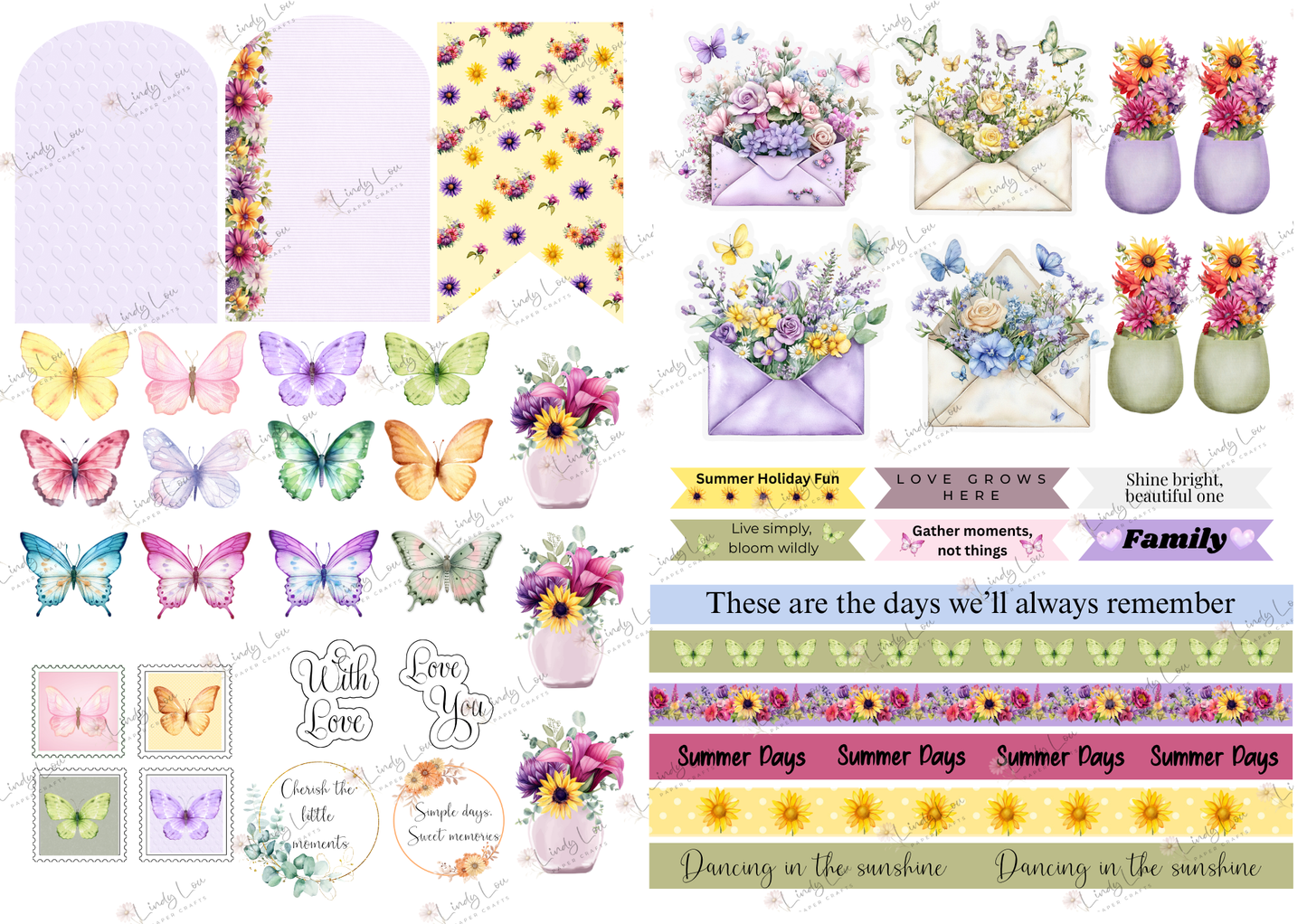 A4 Paper Collection - Summer Florals
