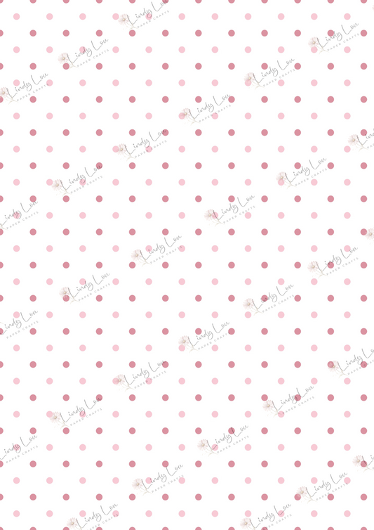 A4 Single Sheet - Sweet Baby Girl - Giggly Dots