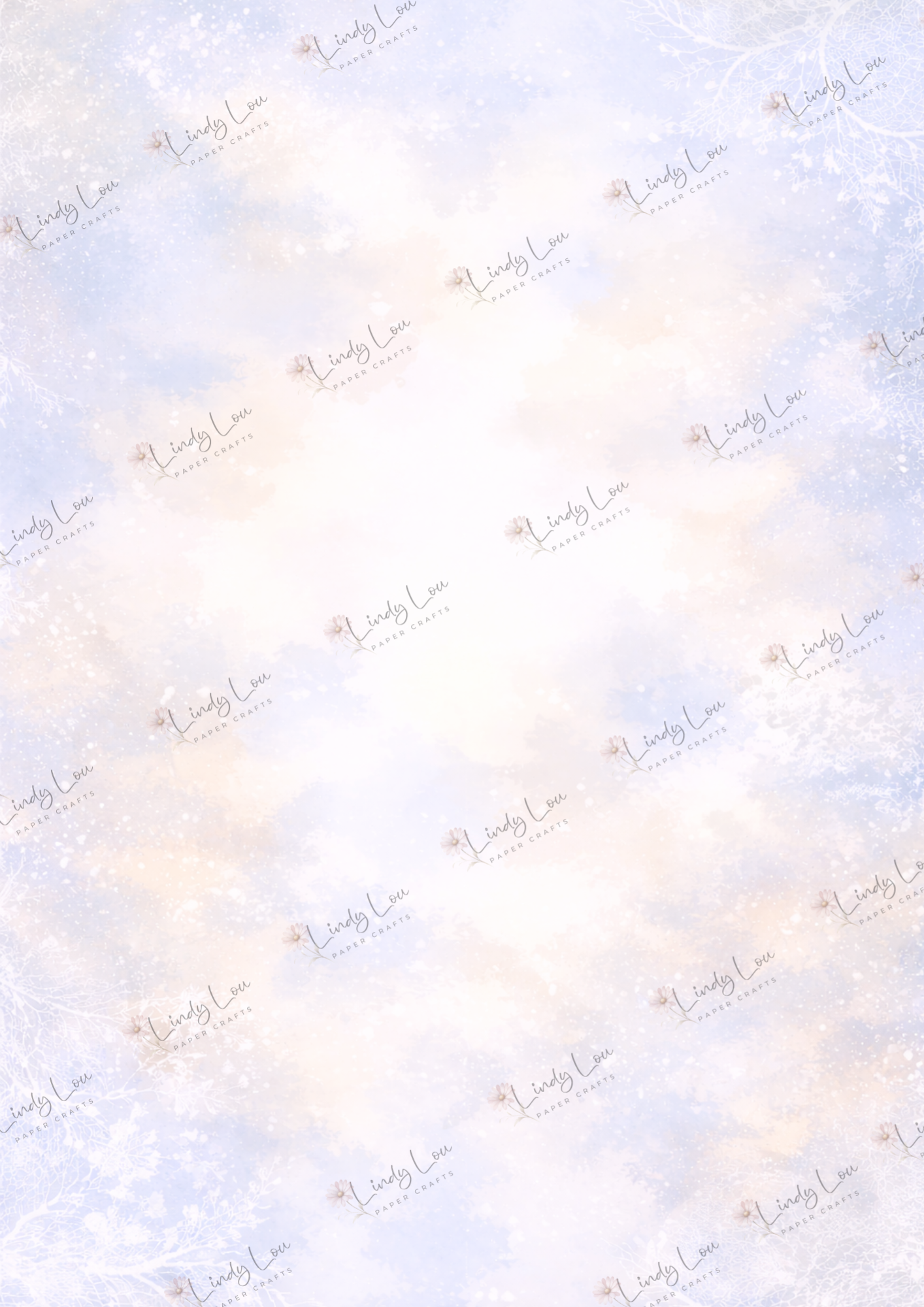 A4 Single Sheet - Bluebirds of Happiness - Blush Dreams