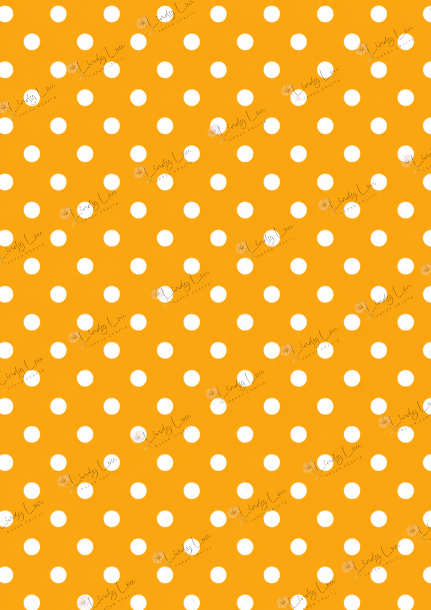 A4 Single Sheet - Devine Divas - Polka Dot Orange