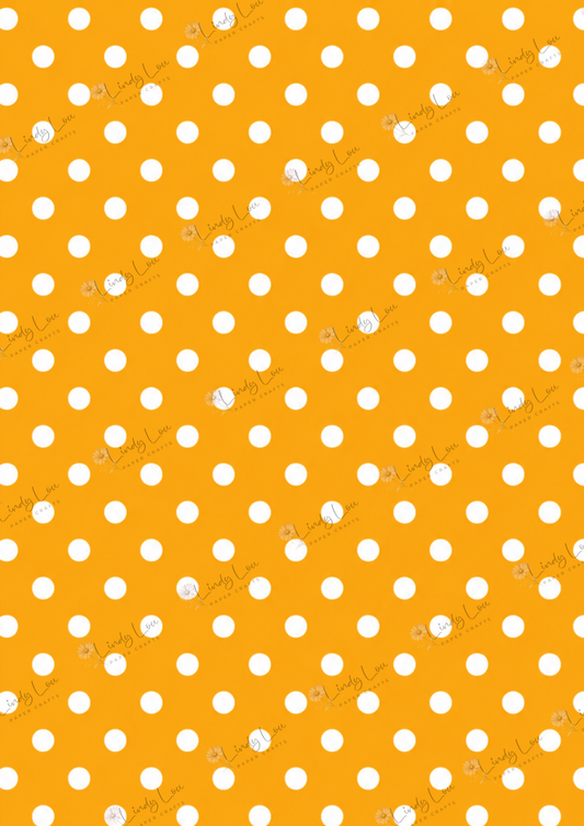 A4 Single Sheet - Devine Divas - Polka Dot Orange