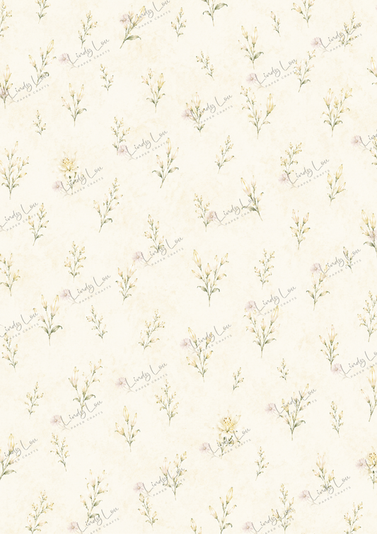 A4 Single Sheet - Lily's Cottage - Tender Lily Buds