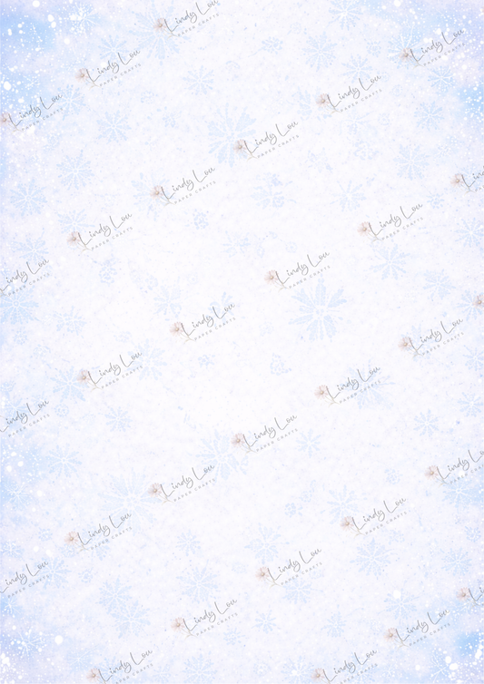 A4 Single Sheet - Whispers in Blue -  Winter Rose Whisper (no image)