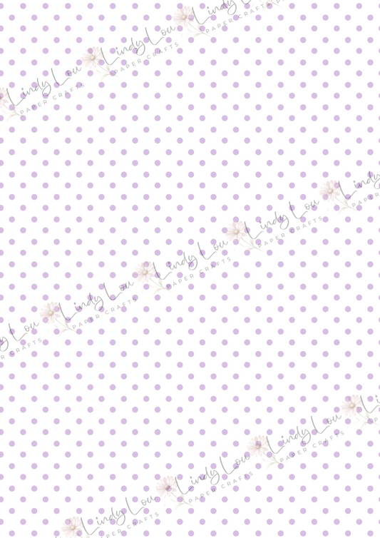 A4 Single Sheet - Daisy Girls - Lavender Confetti