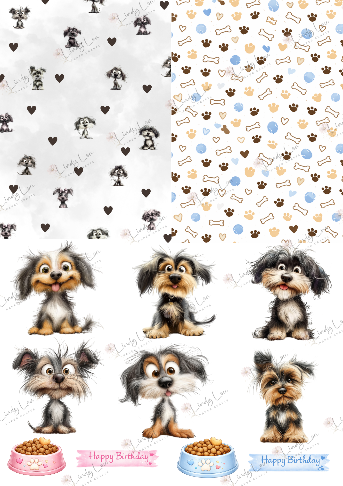 A6 Card Kit - Pawsitively Adorable