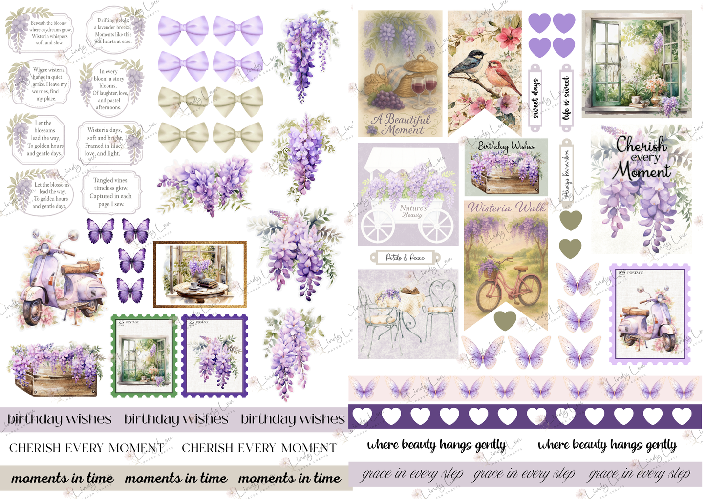 A4 Paper Collection - Wisteria Walk