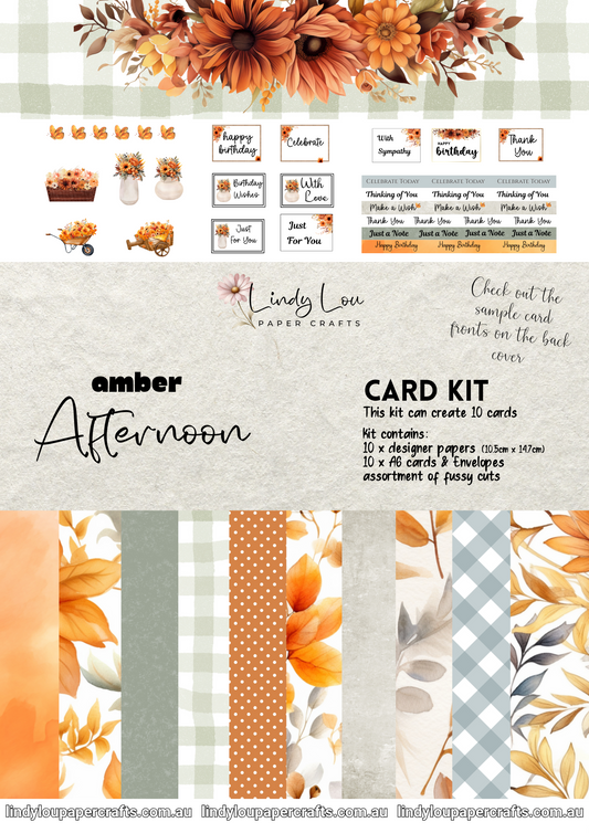 A6 Card Kit - Amber Afternoon