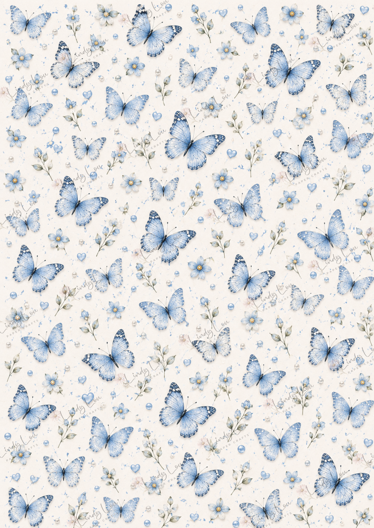 A4 Paper Pack - a Little bit of Pretty - Blue