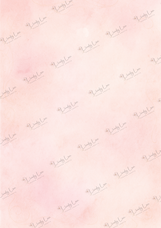 A4 Single Sheet - Bluebirds of Happiness - Blush Haze