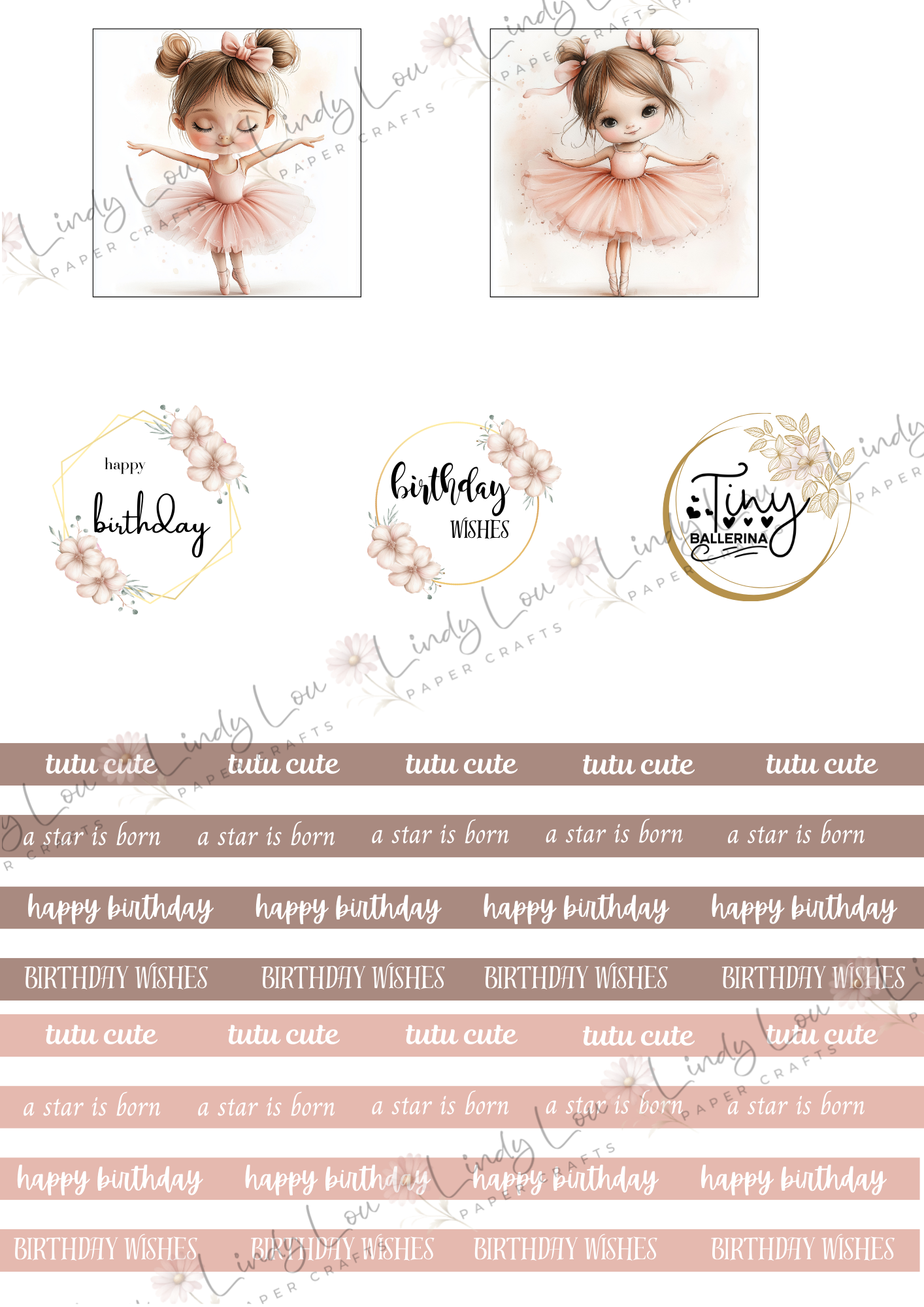 A6 Card Kit - Tiny Dancer