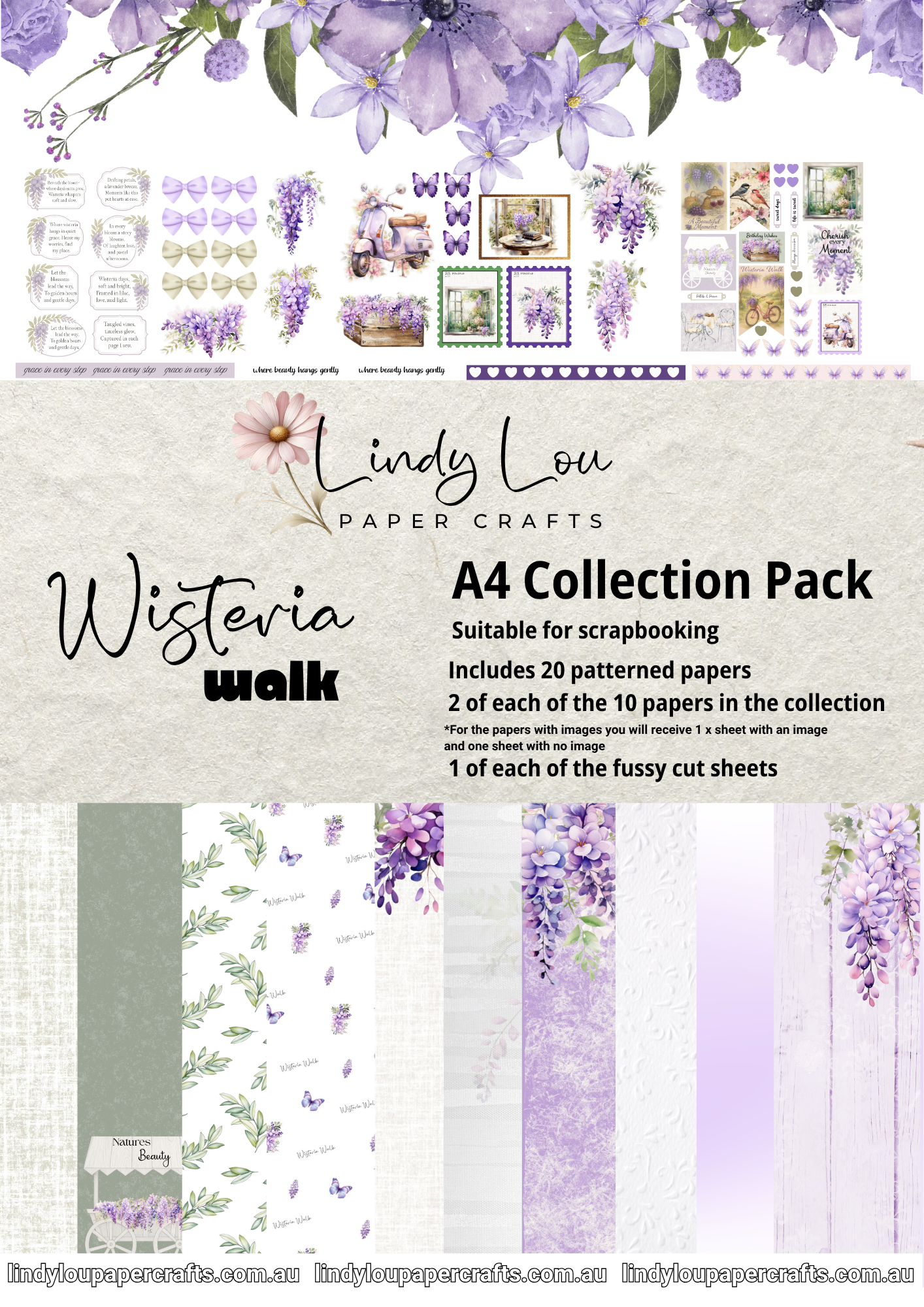 A4 Paper Collection - Wisteria Walk